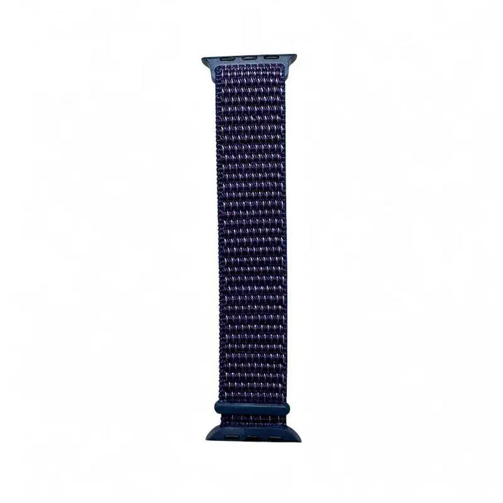 Bright red Velcro Nylon Band for Apple Watch from Anhem, designed as part of the Velcro Sport Loop range for active users.  Velcro Hook Strap  anhem.myshopify.com  Indigo / 44/45/46/499MM (Large Watch)