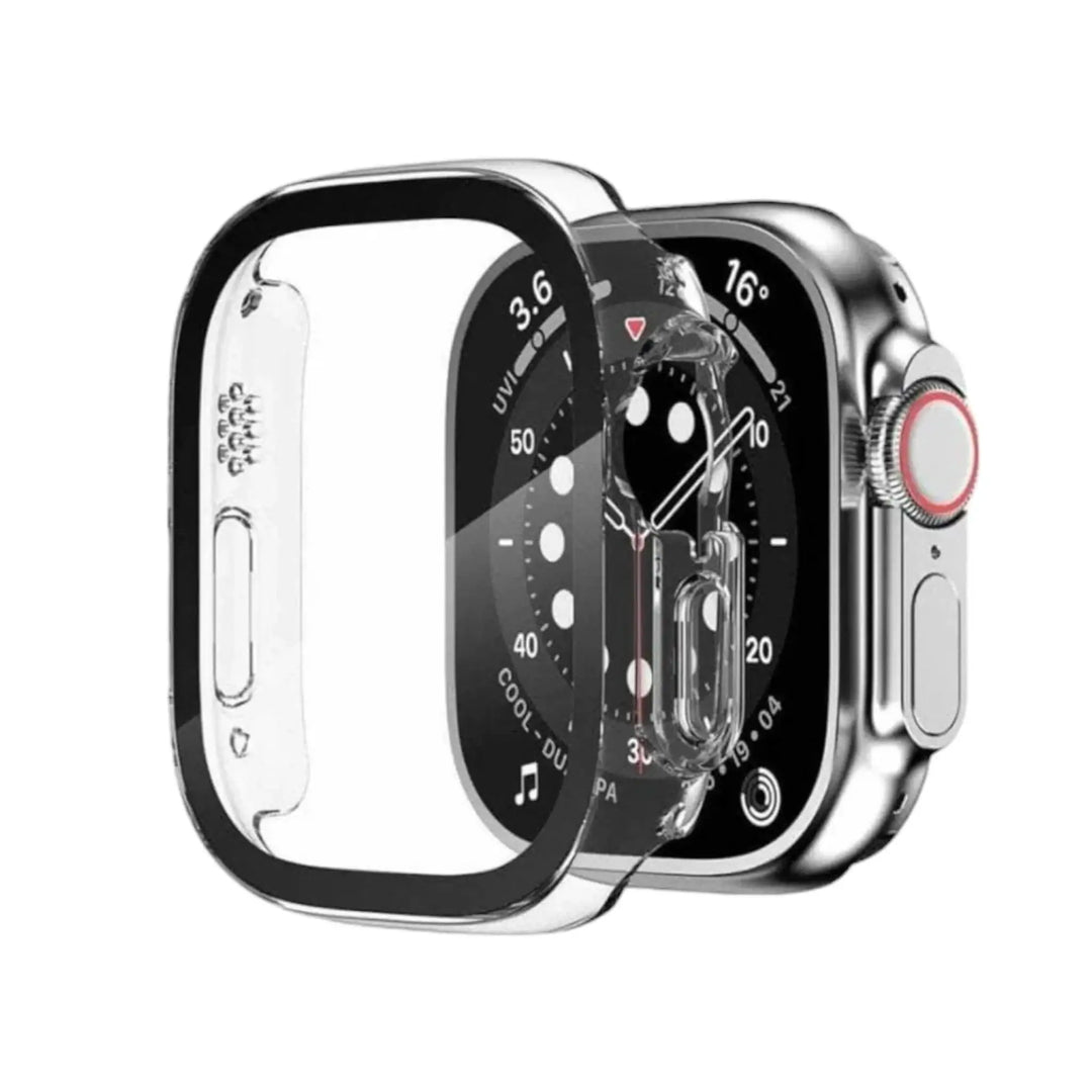Anhem Clear Matte Protective Screen Case Cover for Apple Watch Ultra, highlighting the inside structure and durability meant for long-lasting use.  Satin Guard Case Cover  anhem.myshopify.com
