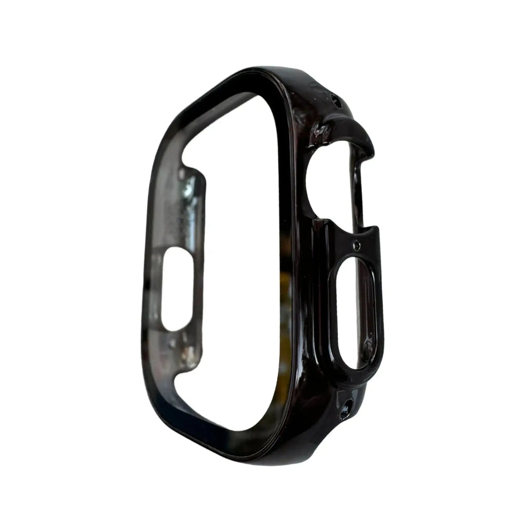 Side view of the Anhem black Matte Protective Screen Case Cover for Apple Watch Ultra, showing off its sleek design tailored for perfect fit and protection.  Satin Guard Case Cover  anhem.myshopify.com