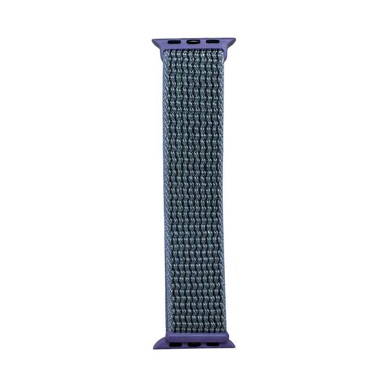 Gray Velcro Nylon Band for Apple Watch by Anhem, offering comfort and a sporty look through the Velcro Sport Loop style.