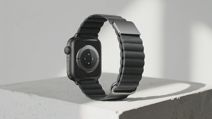 anhem mag leather band in black spinning around