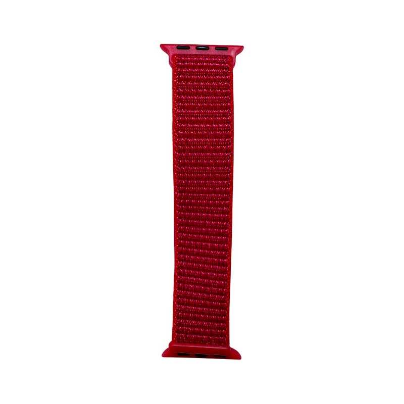 Black Velcro Nylon Band for Apple Watch from Anhem, offering sleek style and comfort as a Velcro Sport Loop.