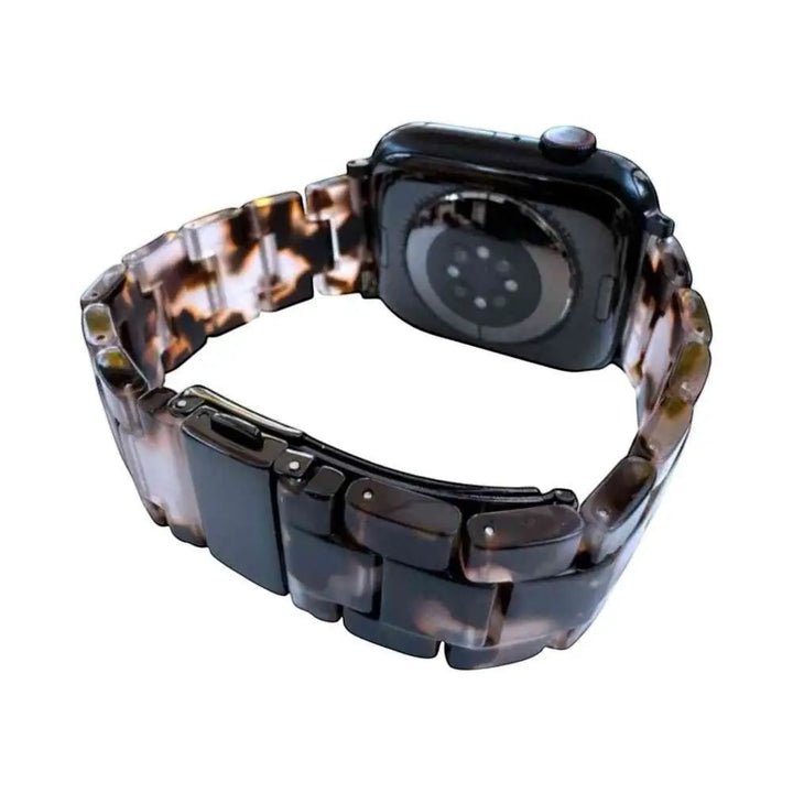Amber Resin Band by Anhem in tortoise shell look, perfect for customizing your Apple Watch with a fashionable touch.  Amber Resin Strap  anhem.myshopify.com