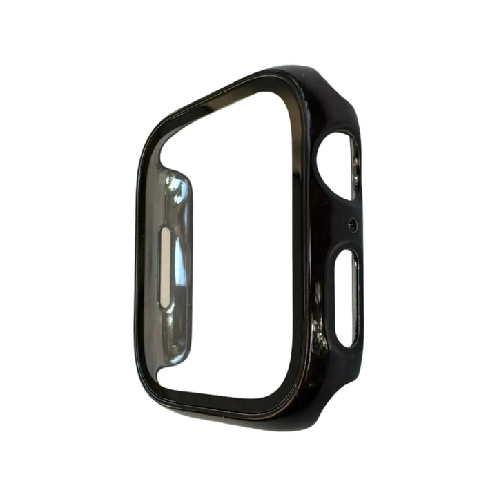 Front view of Anhem's shiny protective case cover for Apple Watch, designed for protection with a built-in screen protector.  Gloss Guard Case Cover  anhem.myshopify.com