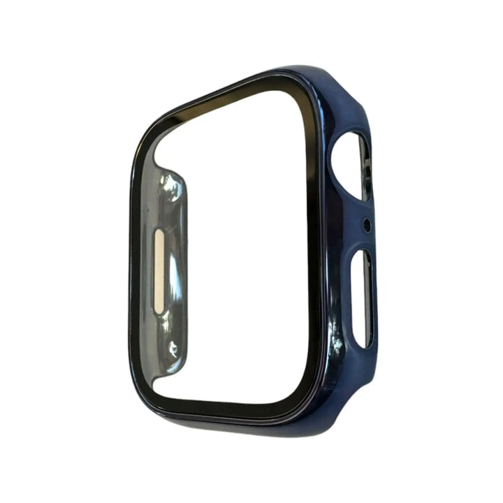 Side view of Anhem's shiny protective case cover for Apple Watch, showcasing the built-in screen protector and modern design.  Gloss Guard Case Cover  anhem.myshopify.com
