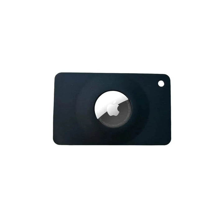 Anhem Slim Wallet Insert Holder For Tag featuring a sleek design with a space for AirTag, designed as an AirTag Wallet Insert for secure tracking.  Slim Wallet Insert Holder For Tag  anhem.myshopify.com  Black