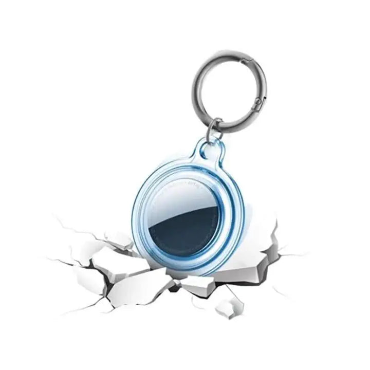 Durable blue TPU keychain case holder for Apple AirTag by Anhem, showcasing its protective design. The perfect AirTag Keychain Holder for everyday use.  Keychain Case Holder For Tag  anhem.myshopify.com