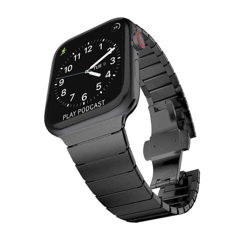 Anhem Apple watch accessories 38mm - 40mm / Black Apple Watch Band Stainless Steel Butterfly Buckle