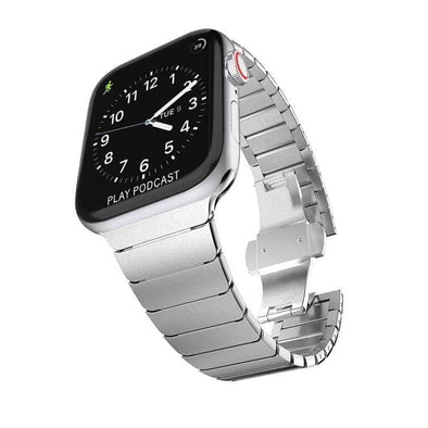 Anhem Apple watch accessories 38mm - 40mm / Silver Apple Watch Band Stainless Steel Butterfly Buckle