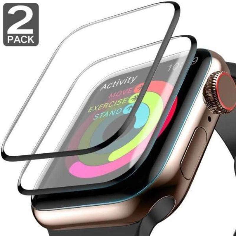 Anhem Apple watch accessories 42mm [2 PACK] / Black/Clear Apple Watch Tempered Glass Screen Protection