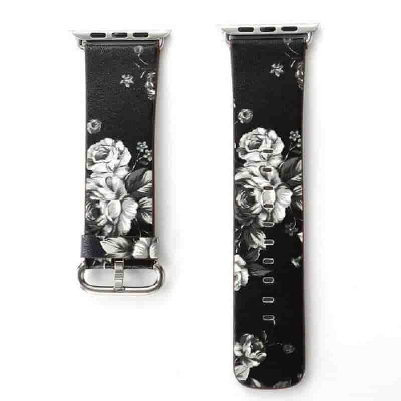 Anhem Apple watch accessories 42mm / 44mm / Gray/Black Floral Apple Watch Band