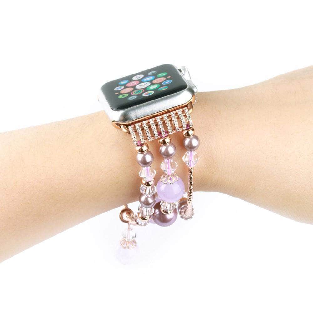 Anhem Apple watch accessories Purple / 38mm OPEN BOX - Agate Bead Apple Watch Bracelet