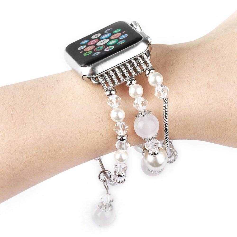 Anhem Apple watch accessories White / 38mm OPEN BOX - Agate Bead Apple Watch Bracelet