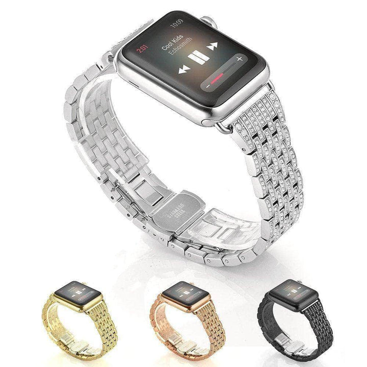 Anhem Apple watch accessories Silver / 38mm OPEN BOX - Stainless Steel Crystal Rhinestone Apple Watch Band