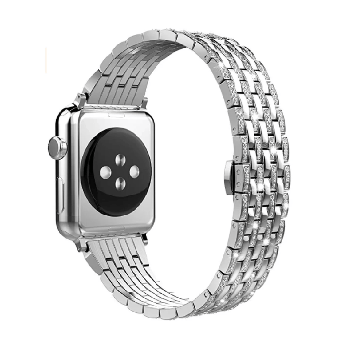 Anhem Apple watch accessories 38mm / 40mm / Silver Rhinestone Apple Watch Bling Band