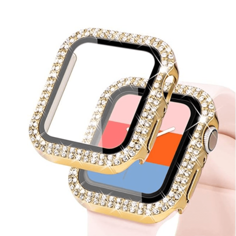 Anhem Apple watch accessories Rhinestone Apple Watch Tempered Glass Cover