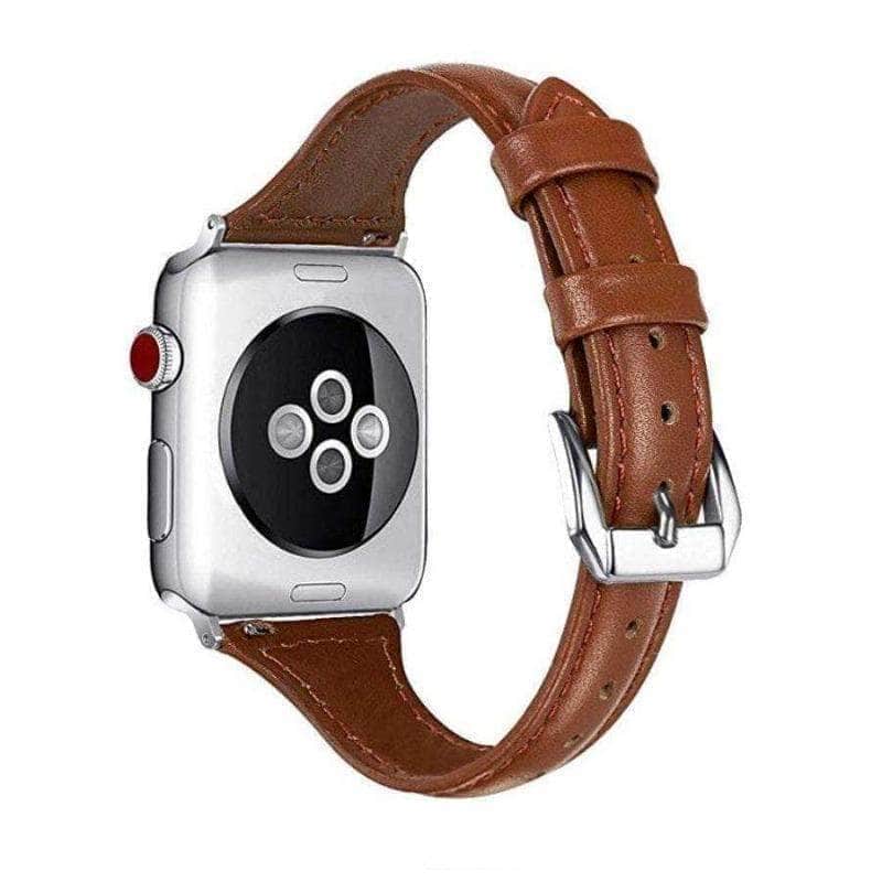 Anhem Apple watch accessories 38mm - 40mm / Brown Women's Slim Leather Apple Watch Band