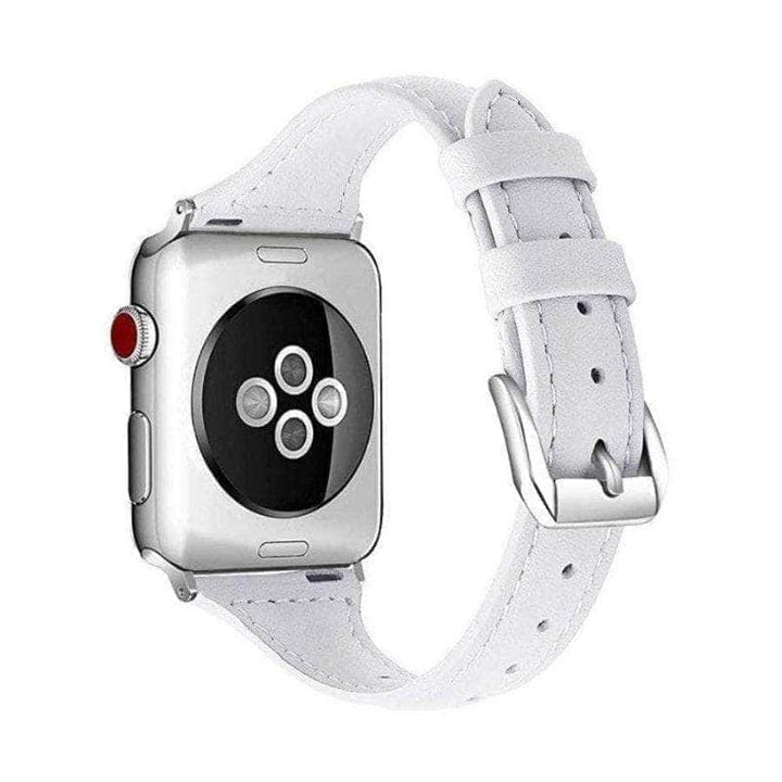 Anhem Apple watch accessories 38mm - 40mm / White Women's Slim Leather Apple Watch Band
